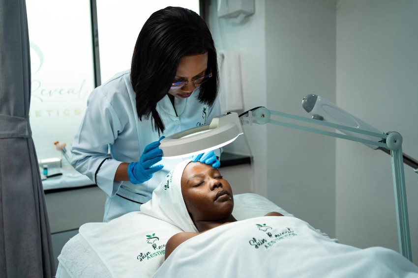 Milkah Wambui - Skin Reveal Aesthetics Founder in a Session
